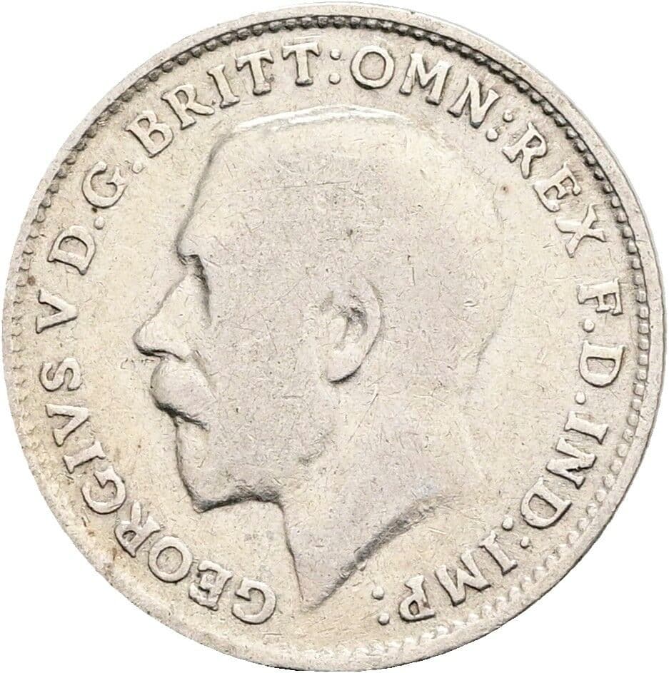 3 Pence Georg V. (1910-1936) 1916 – Vorderseite