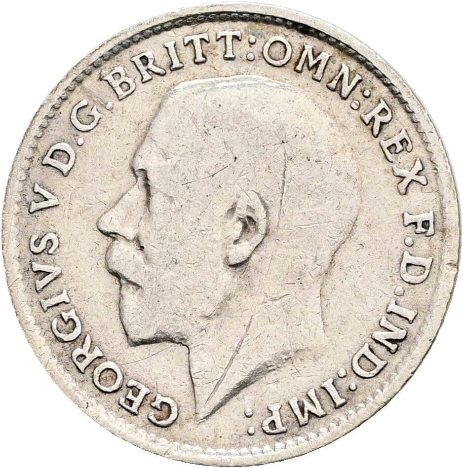 3 Pence Georg V. (1910-1936) 1917 – Vorderseite