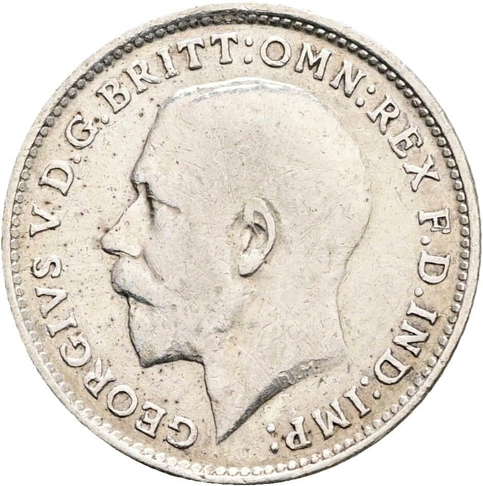 3 Pence Georg V. (1910-1936) 1916 – Vorderseite