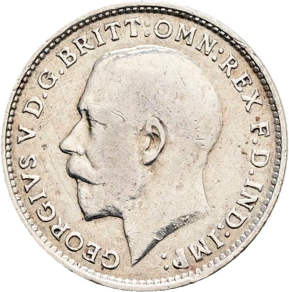 3 Pence Georg V. (1910-1936) 1916 – Vorderseite