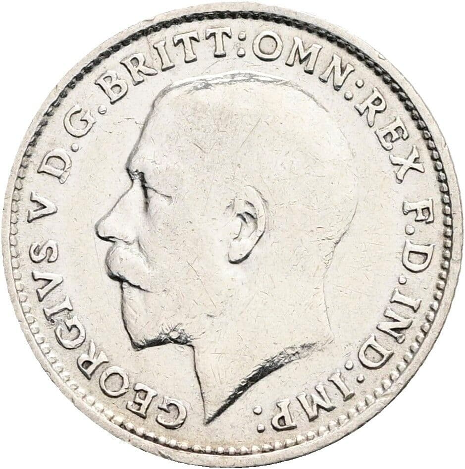 3 Pence Georg V. (1910-1936) 1917 – Vorderseite