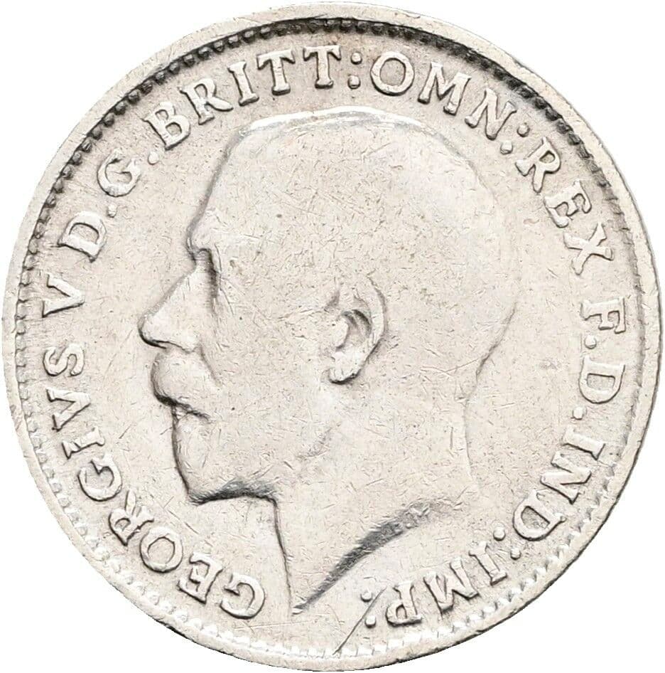 3 Pence Georg V. (1910-1936) 1916 – Vorderseite