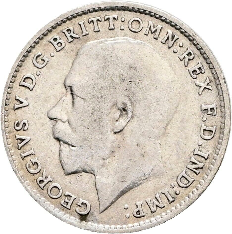 3 Pence Georg V. (1910-1936) 1916 – Vorderseite
