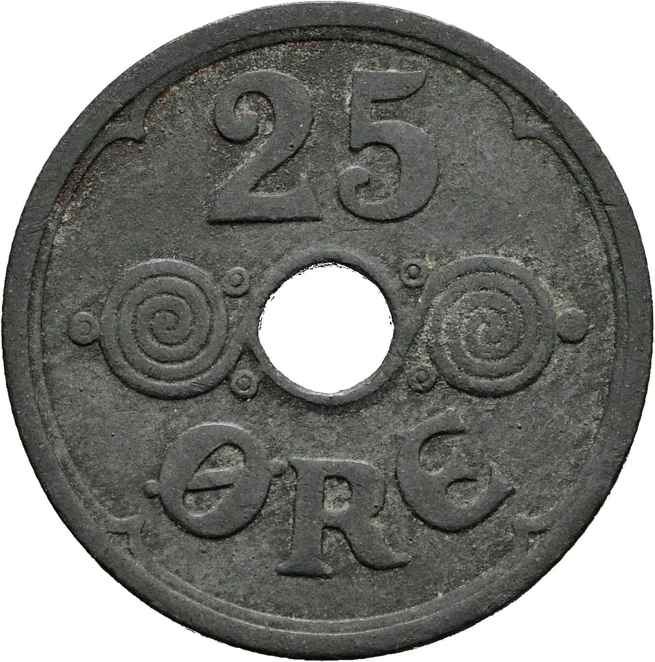 25 Öre Christian X. 1912-1947 1941 – Vorderseite