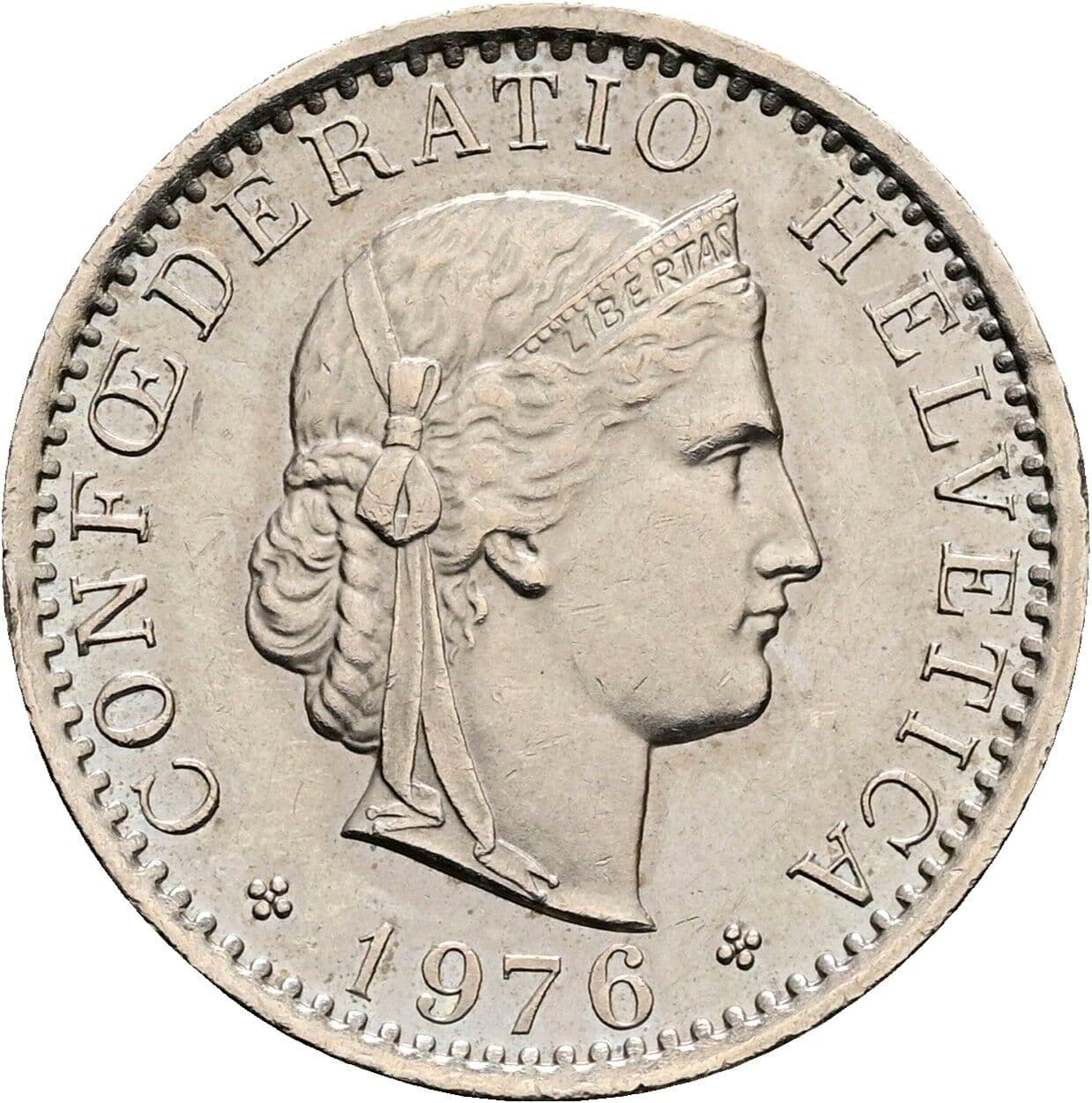 20 Rappen 1976 – Vorderseite