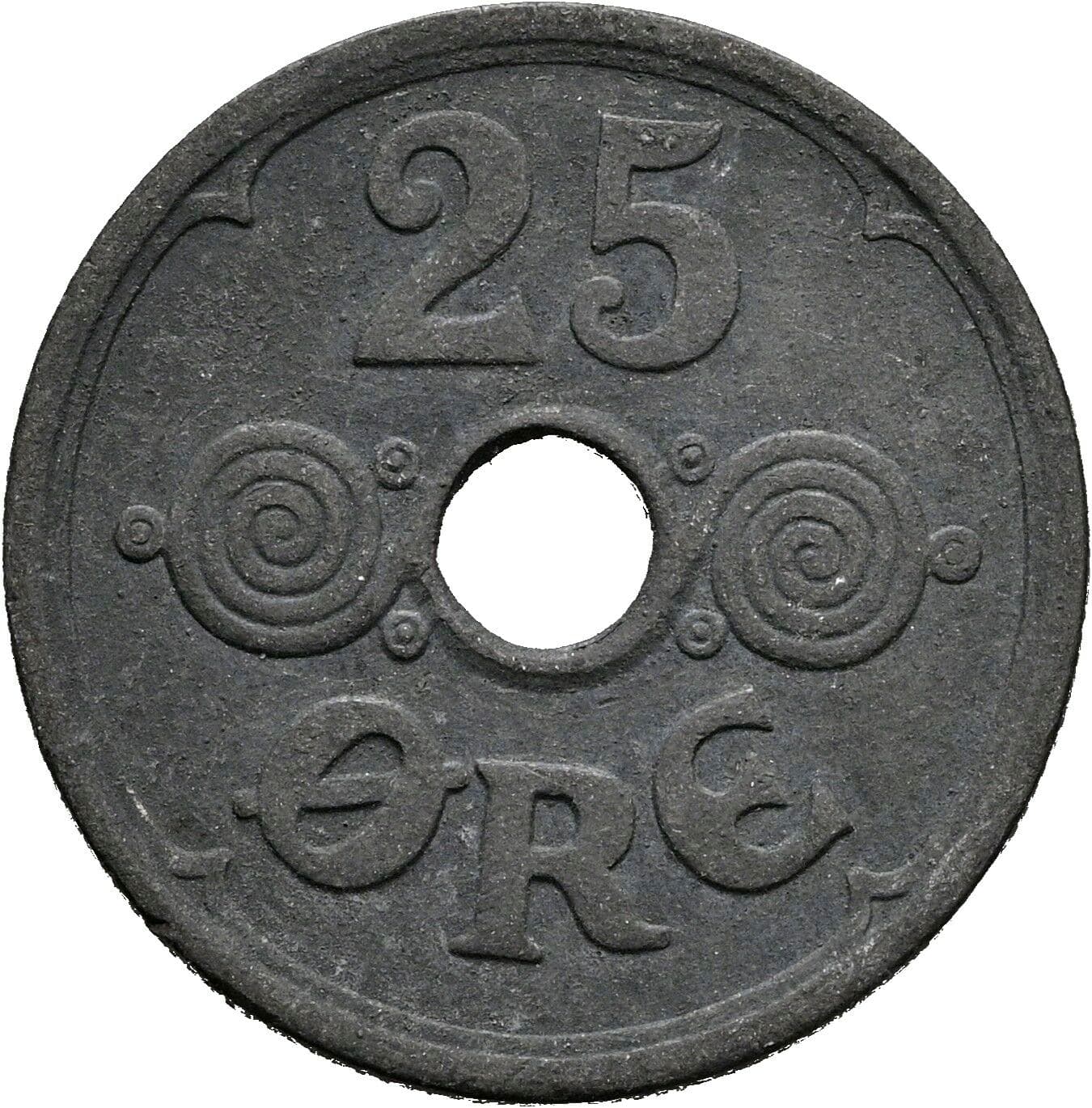 25 Öre Christian X. 1912-1947 1942 – Vorderseite