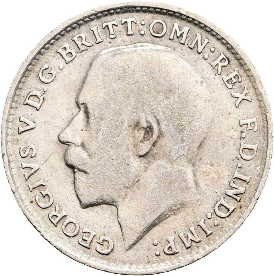 3 Pence Georg V. (1910-1936) 1916 – Vorderseite