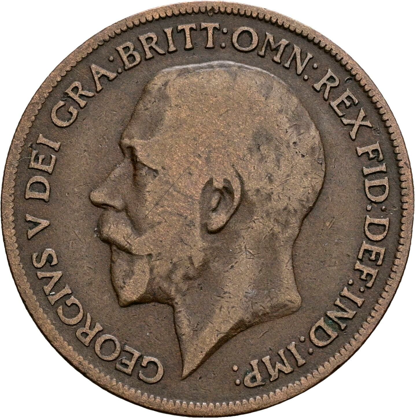 One Penny Georg V. (1910-1936) 1917 – Vorderseite