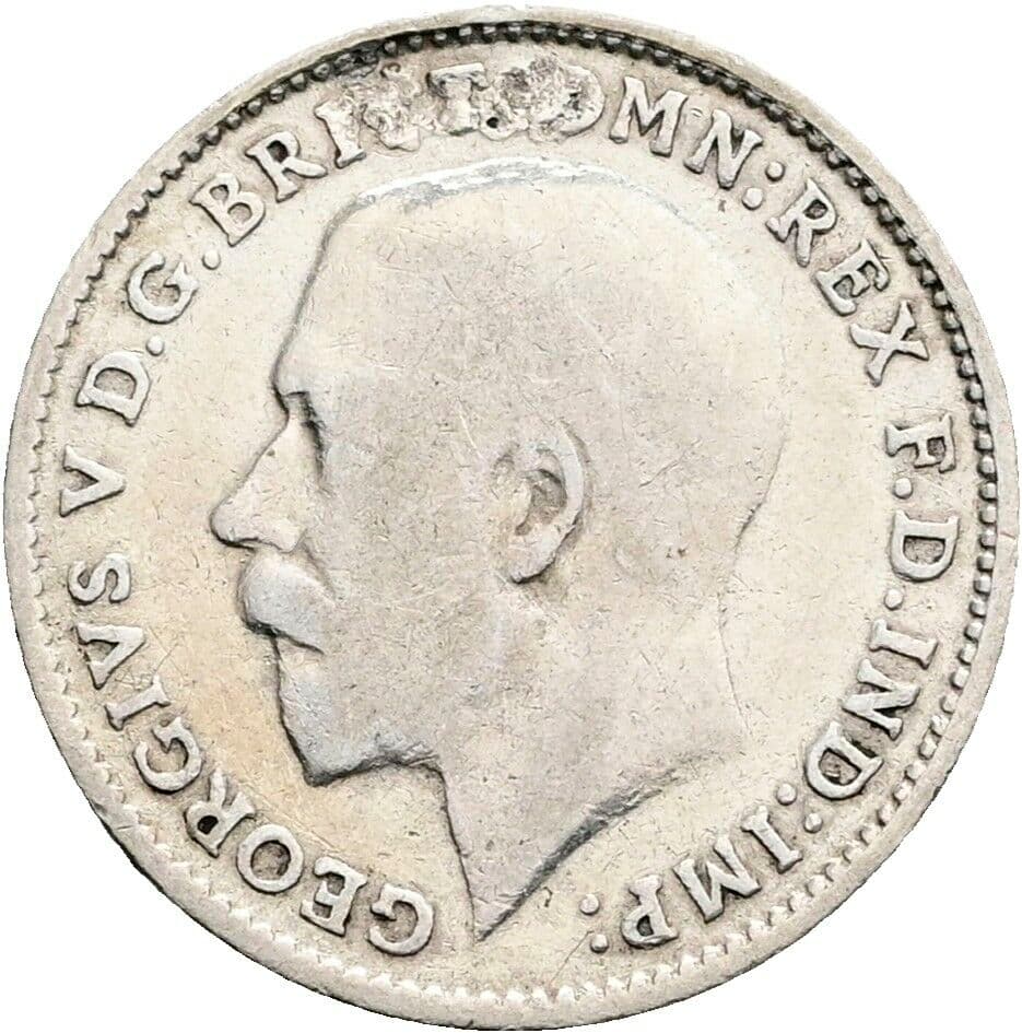 3 Pence Georg V. (1910-1936) 1915 – Vorderseite