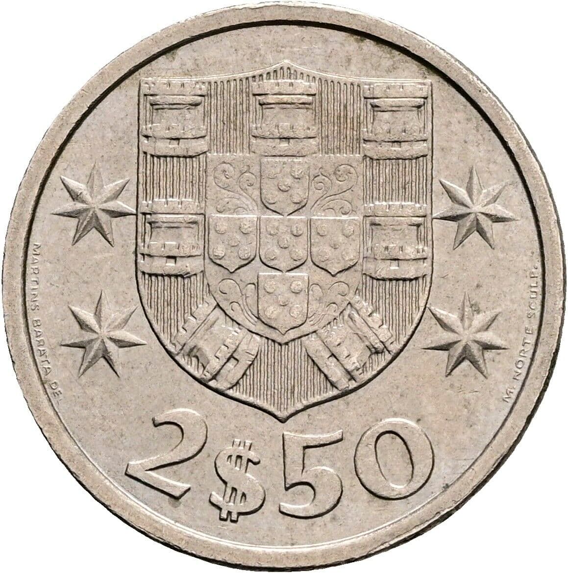 2 1/2 Escudos 1985 – Vorderseite