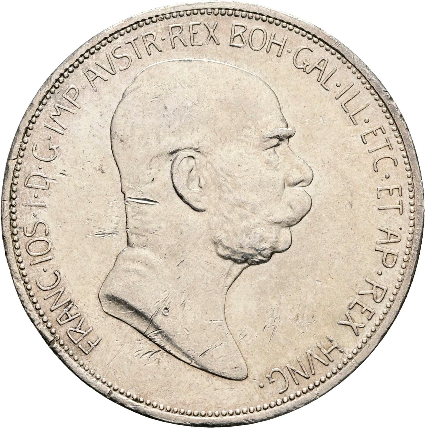 5 Kronen Franz Joseph I. 1848-1916 1908 Wien – Vorderseite