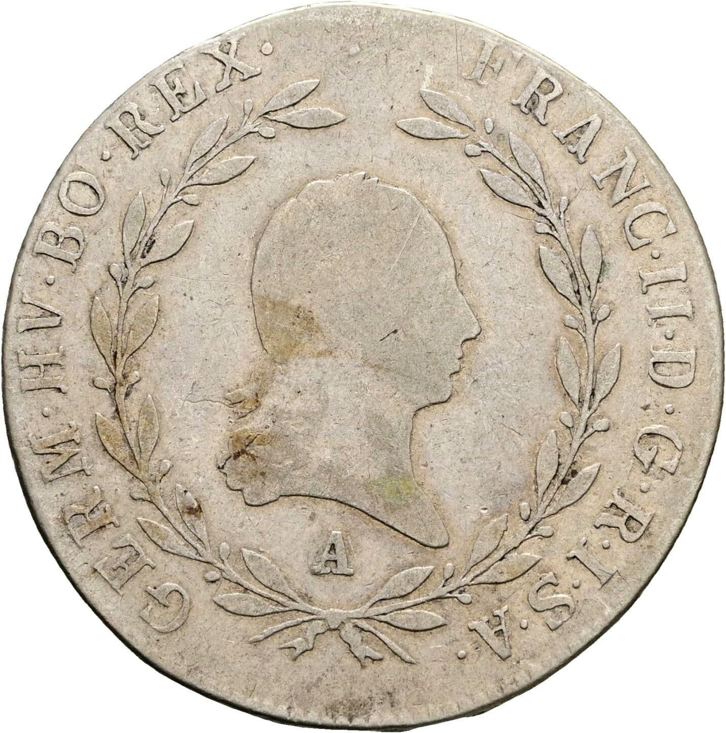 20 Kreuzer Franz II. (I). 1792-1835 1803 A, Wien – Vorderseite