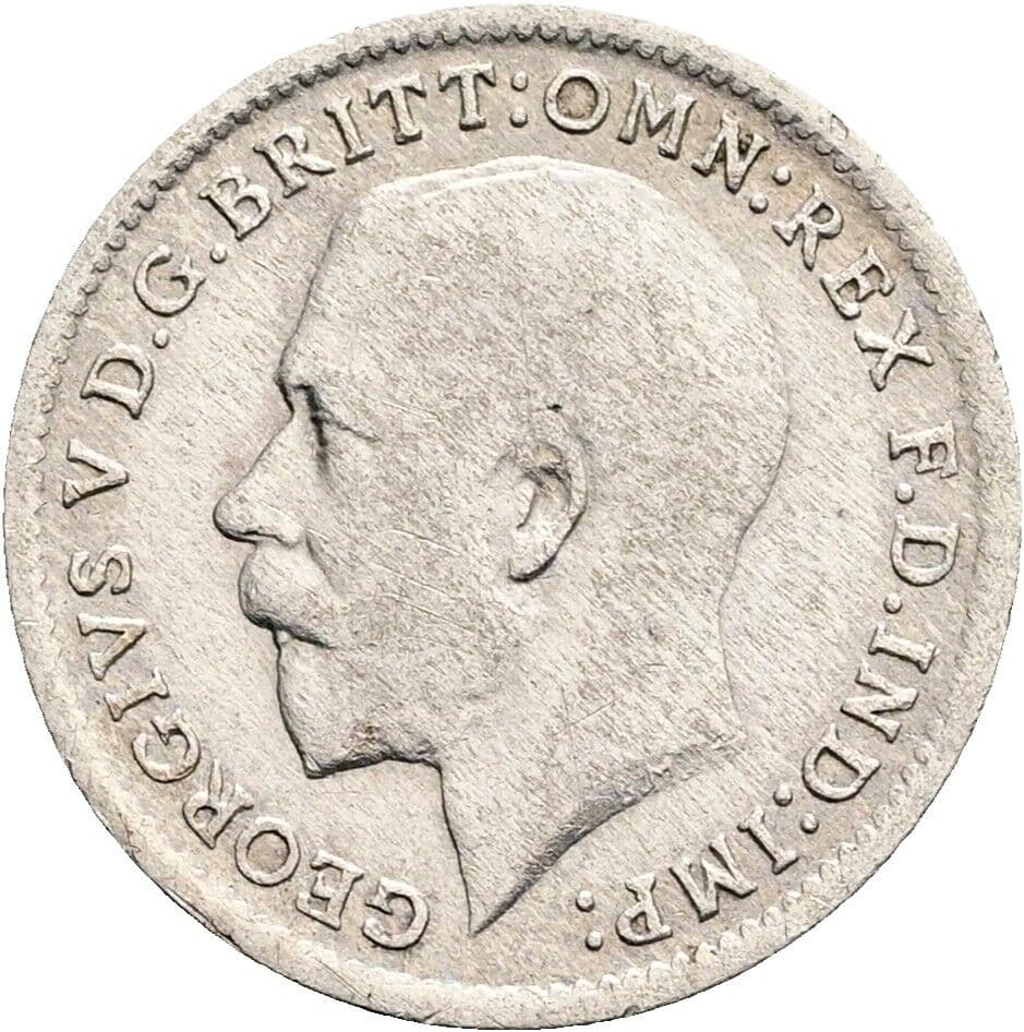 3 Pence Georg V. (1910-1936) 1920 – Vorderseite