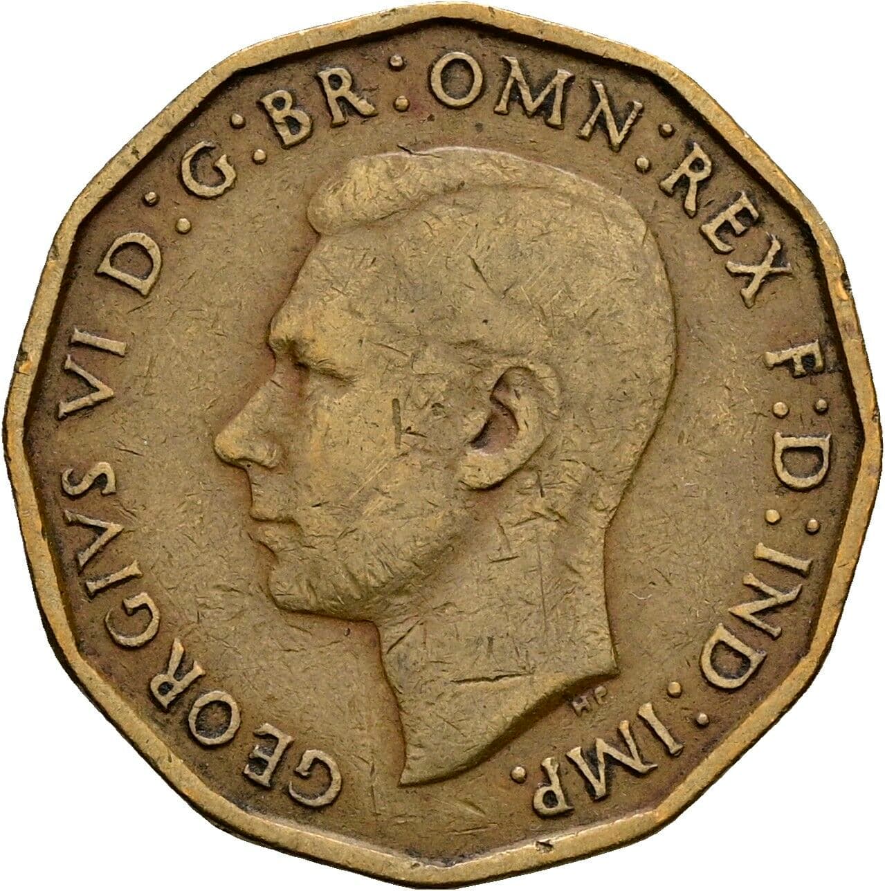 3 Pence George VI. 1936-1952 1937 – Vorderseite