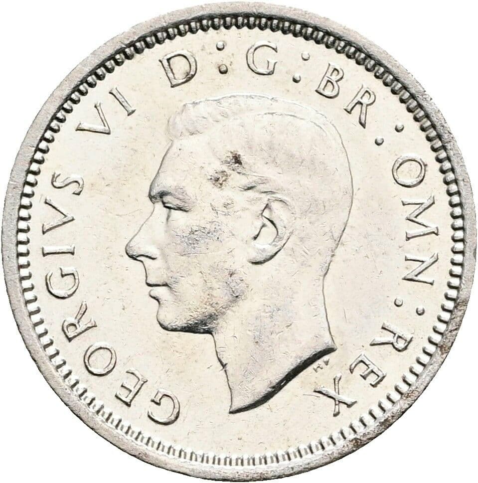 3 Pence George VI. 1936-1952 1941 – Vorderseite