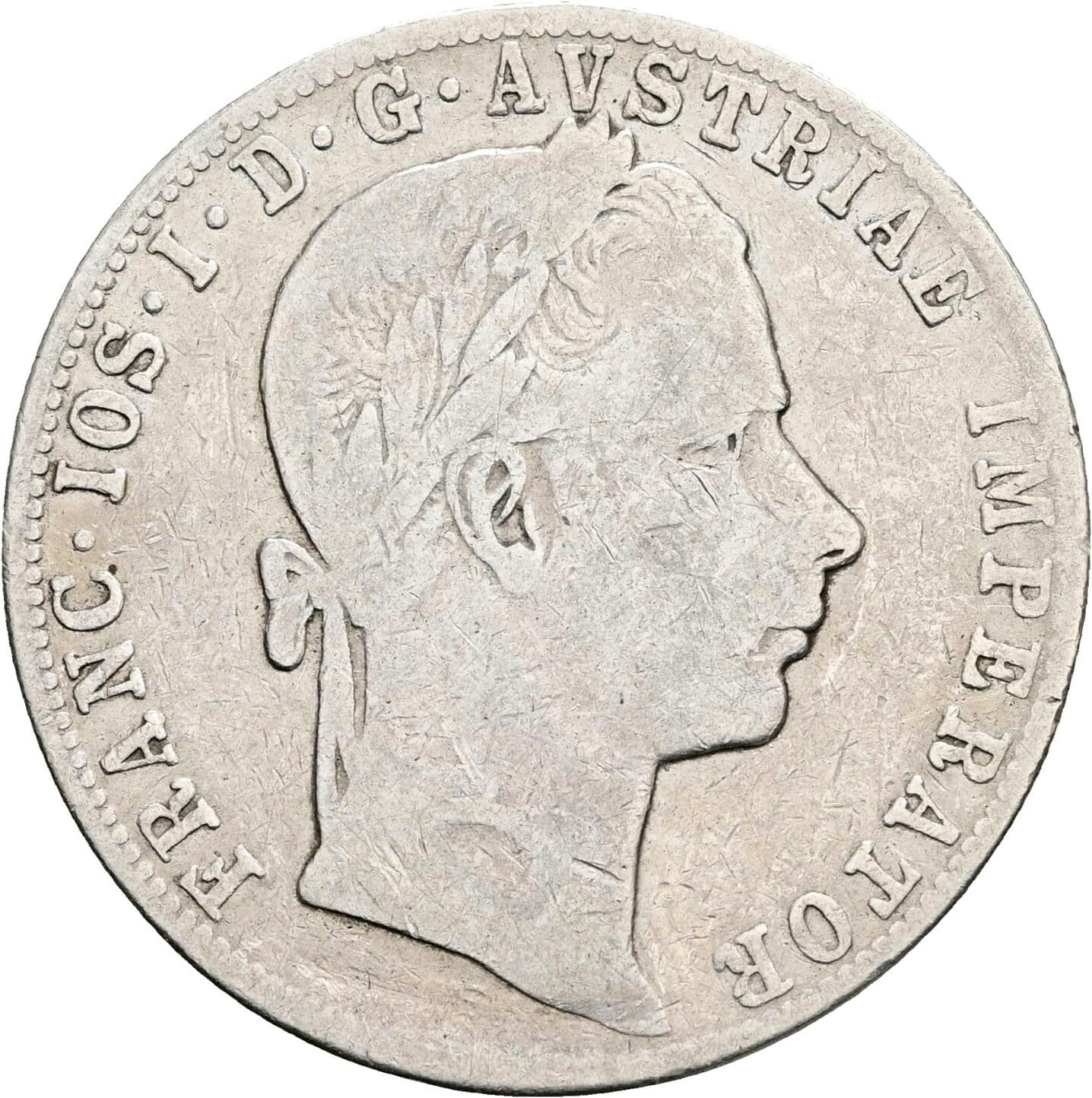 1 Gulden Franz Joseph I. 1848-1916 1858 B – Vorderseite