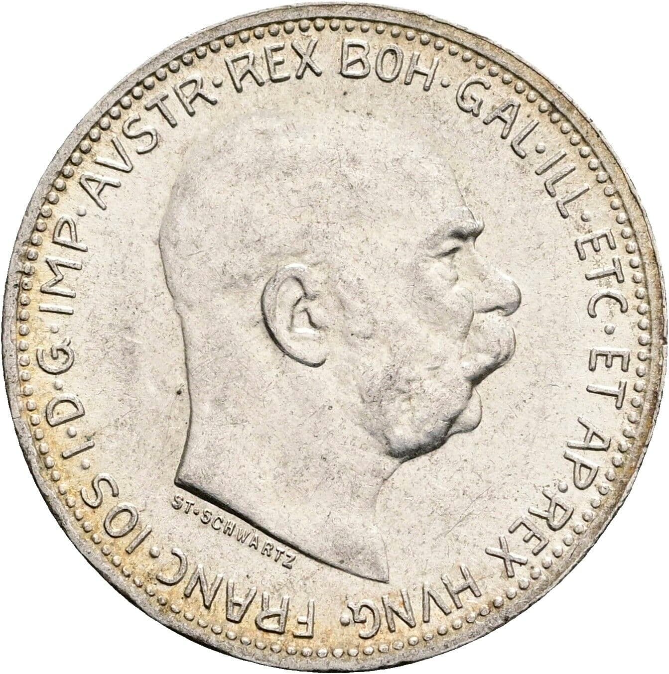 1 Krone Franz Joseph I. 1848-1916 1915 – Vorderseite
