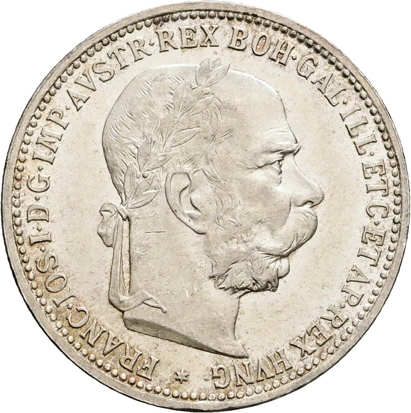 1 Krone Franz Joseph I. 1848-1916 1893 – Vorderseite