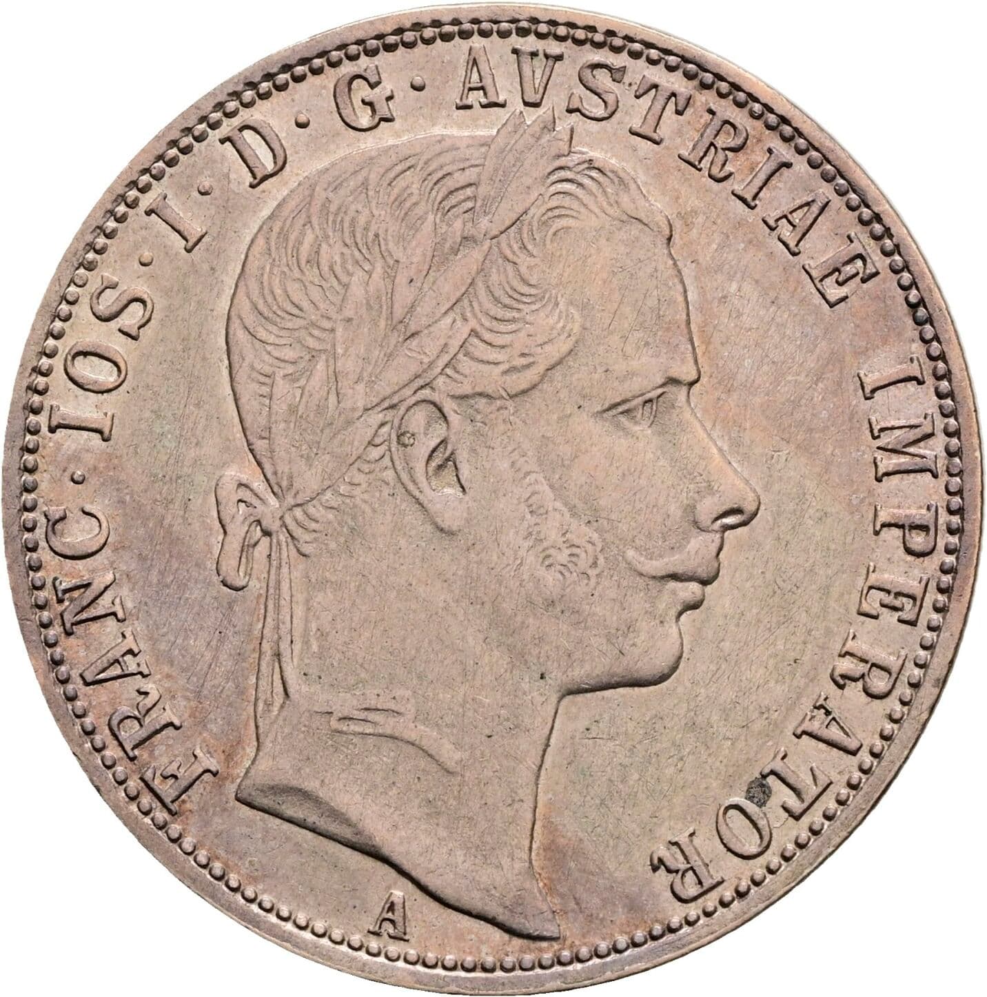 Gulden Franz Joseph I. 1848-1916 1860 A – Vorderseite