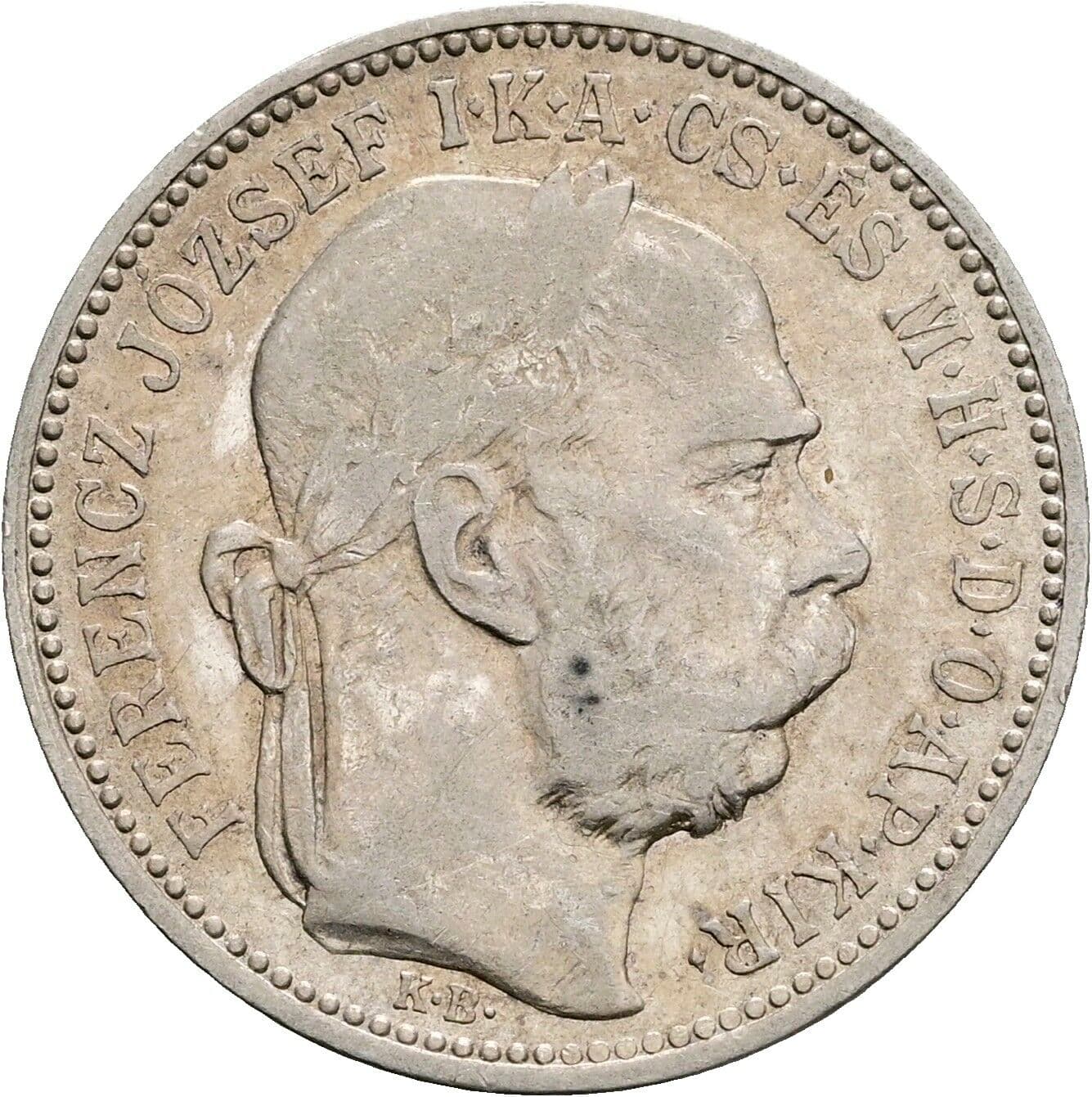 1 Korona Franz Joseph I. 1848-1916 1893 KB – Vorderseite