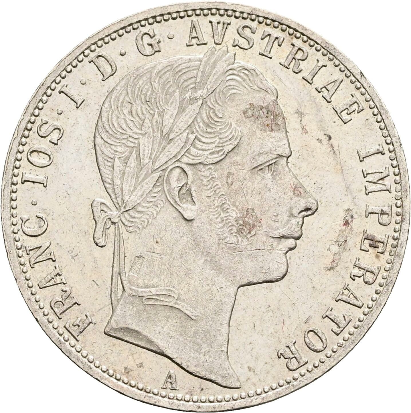 1 Gulden Franz Joseph I. 1848-1916 1860 A – Vorderseite