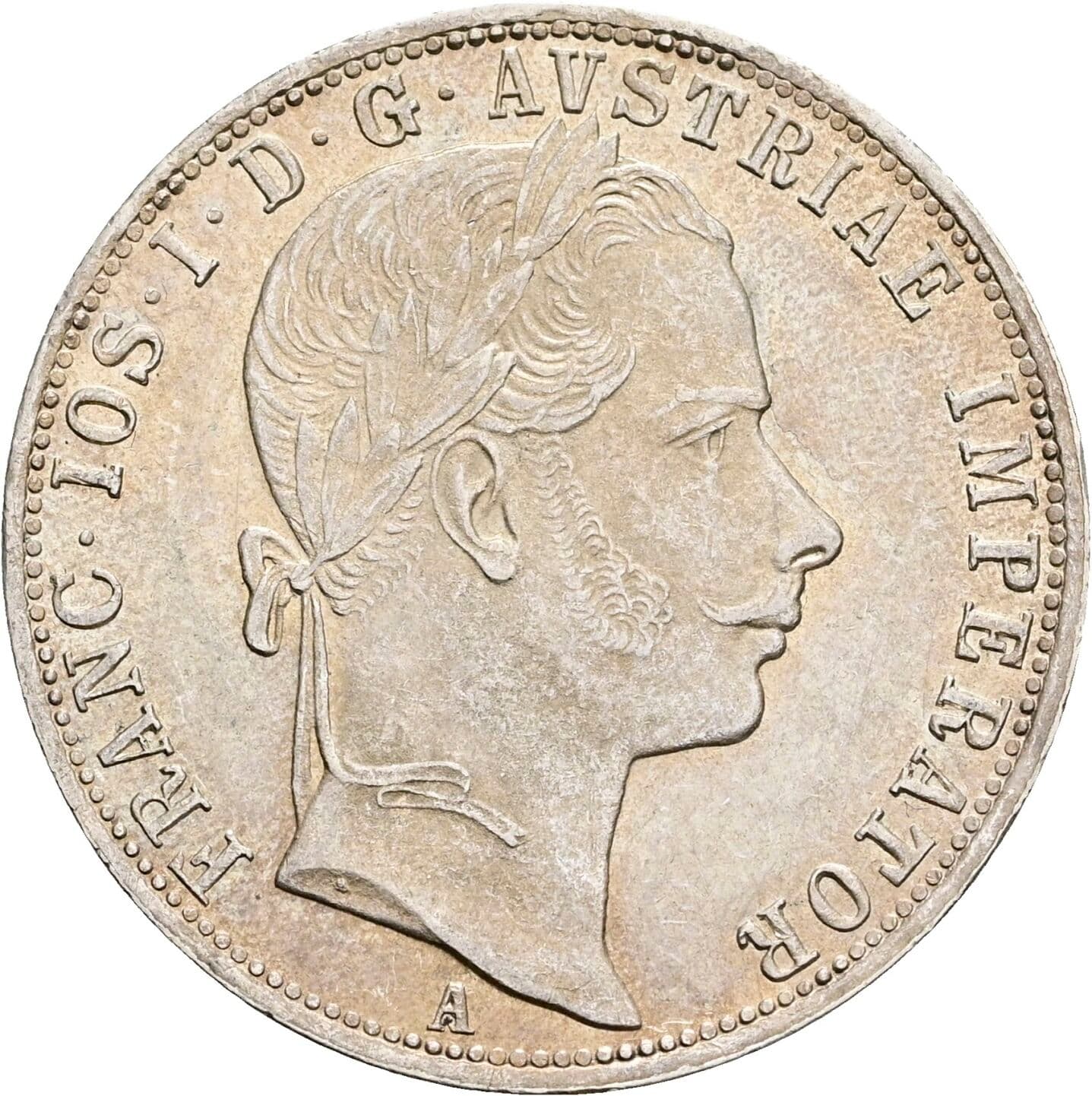 1 Gulden Franz Joseph I. 1848-1916 1860 A – Vorderseite