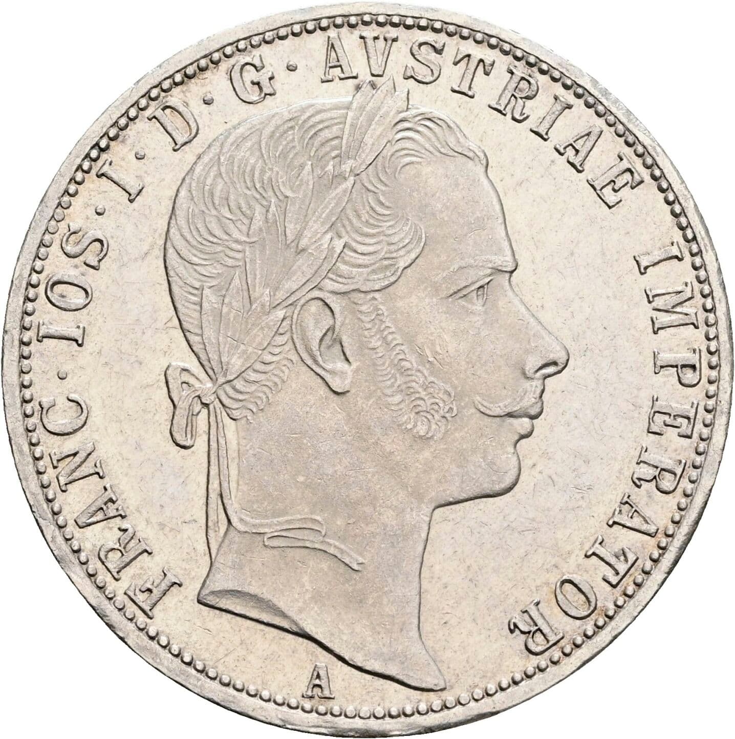 1 Gulden Franz Joseph I. 1848-1916 1860 A – Vorderseite