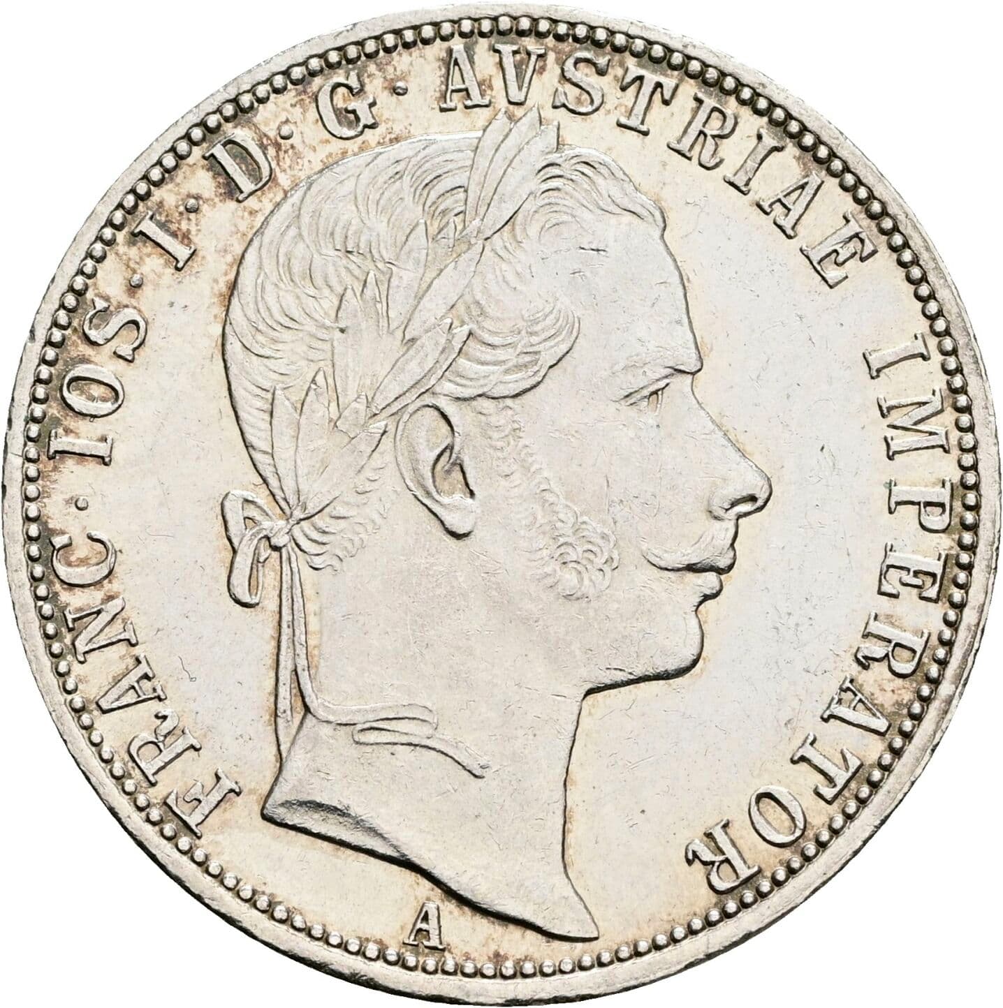 1 Gulden Franz Joseph I. 1848-1916 1861 A – Vorderseite