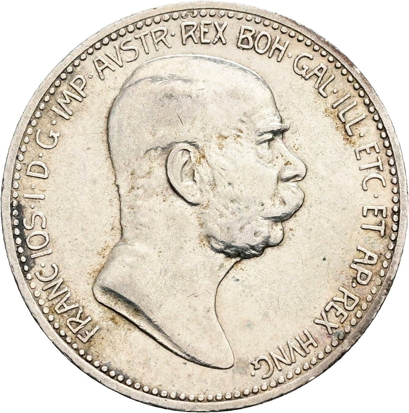 1 Krone Franz Joseph I. 1848-1916 1908 – Vorderseite