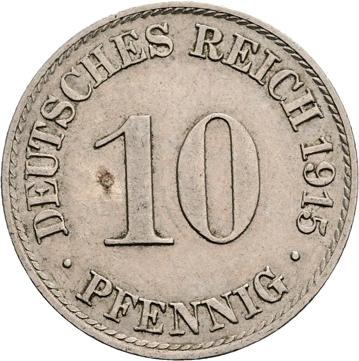 10 Pfennig 1915 A – Vorderseite