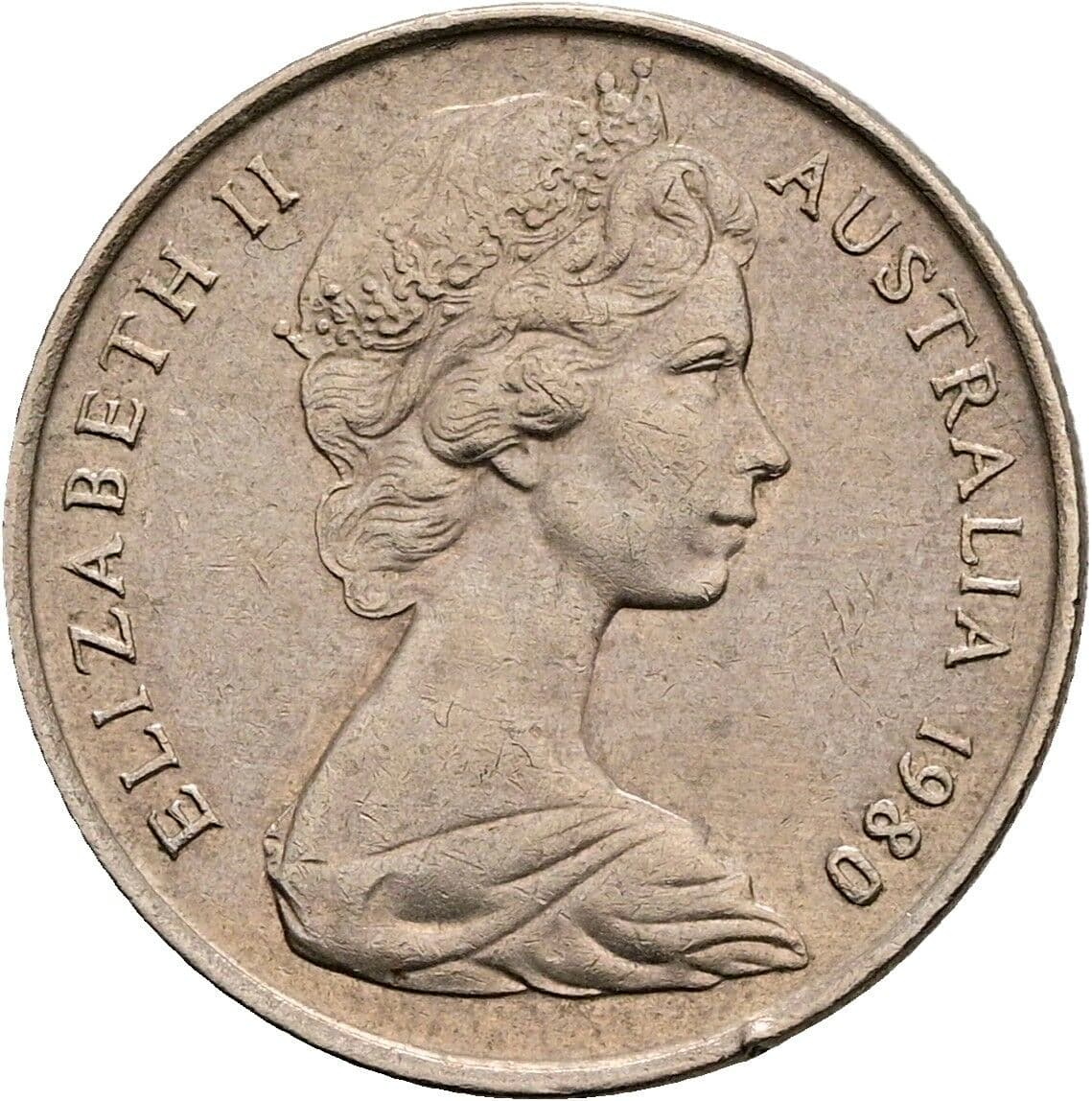 5 Cents Elisabeth II. 1952-2022 1980 – Vorderseite