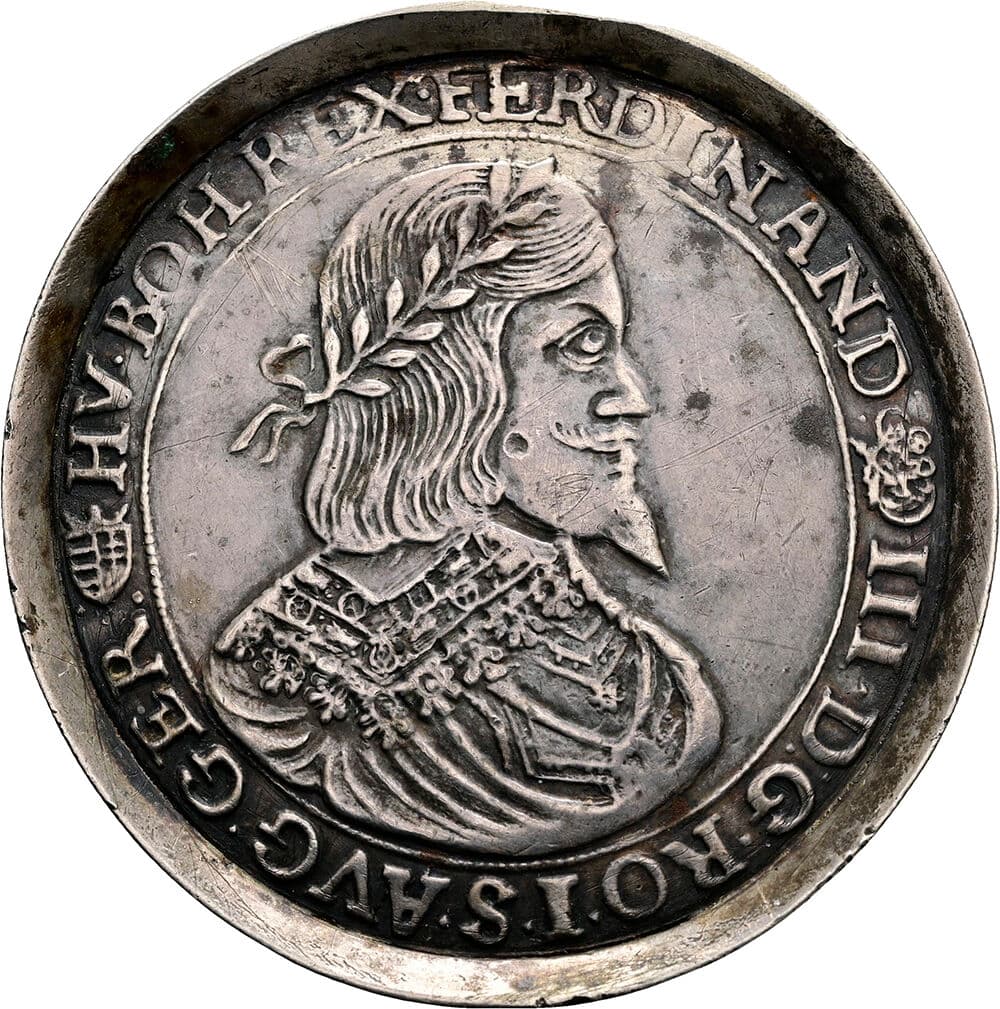 Taler Ferdinand III. 1637-1657 1645 KB, Kremnitz – Vorderseite