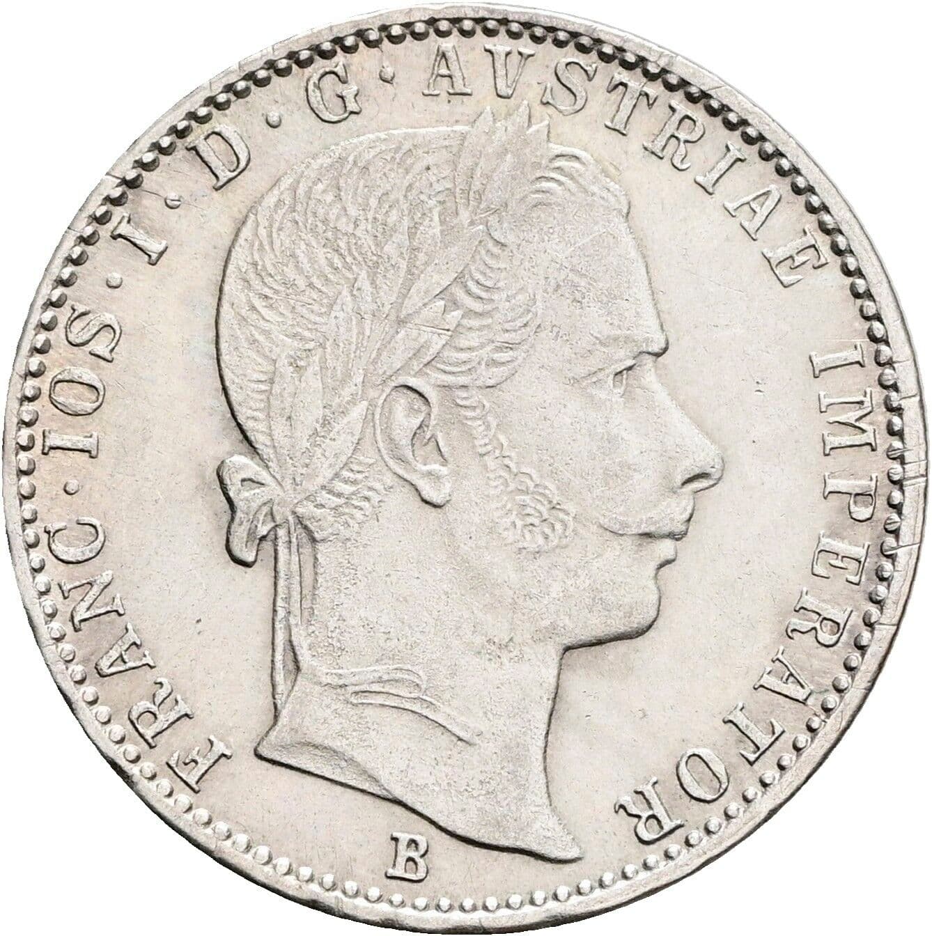 1/4 Gulden Franz Joseph I. 1848-1916 1860 B – Vorderseite