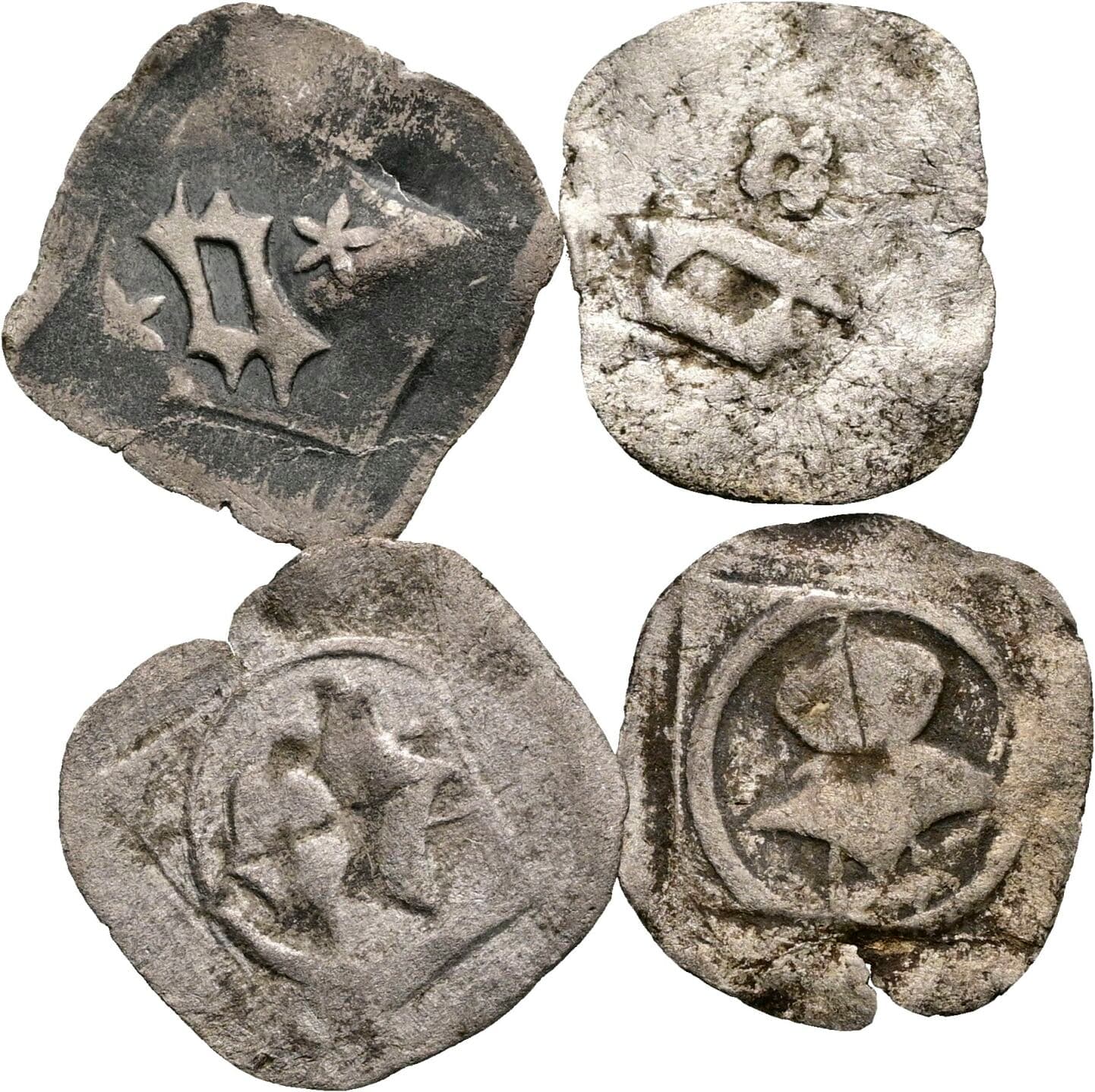 Lot 4 Stk. Pfennige Heinrich IV. 1393-1450 – Vorderseite