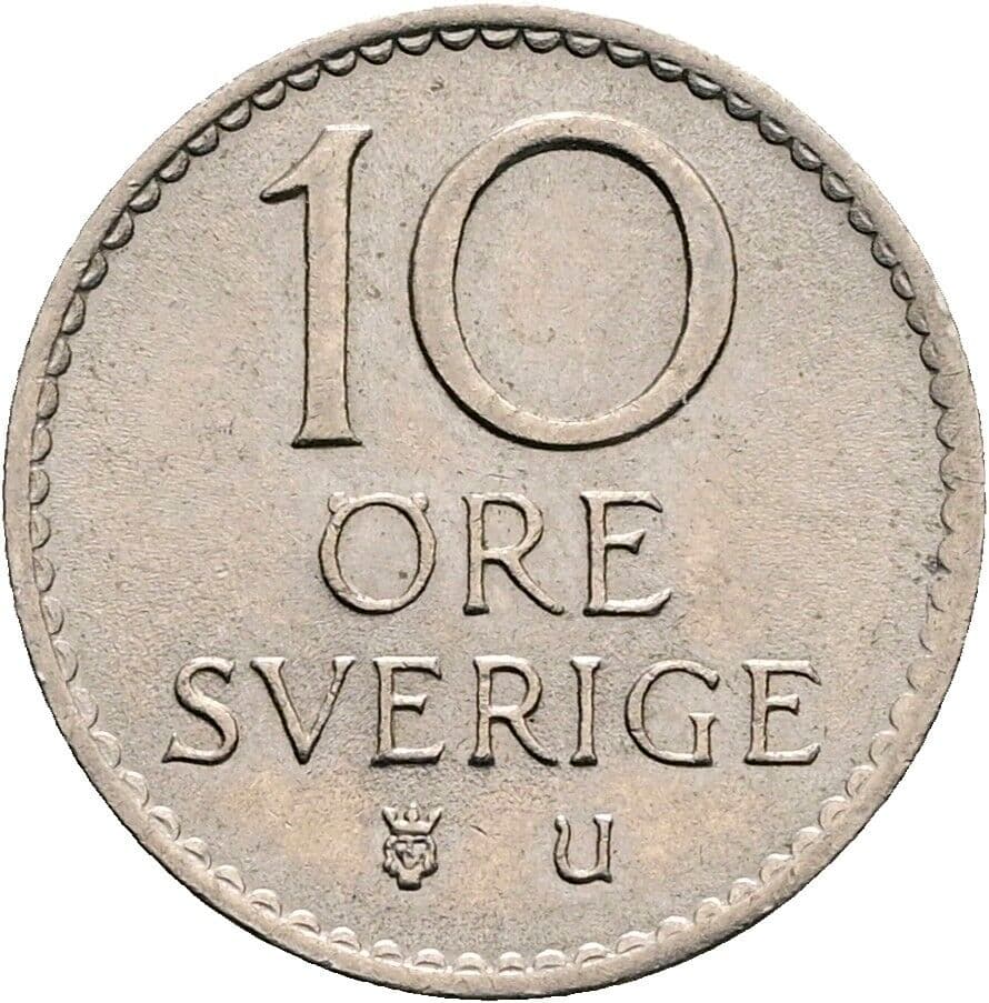 10 Öre Gustav VI. Adolf (1950-1973) 1968 – Vorderseite