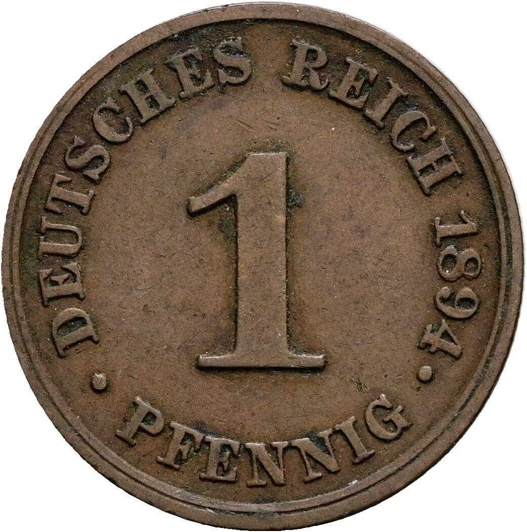 1 Pfennig 1894 J – Vorderseite