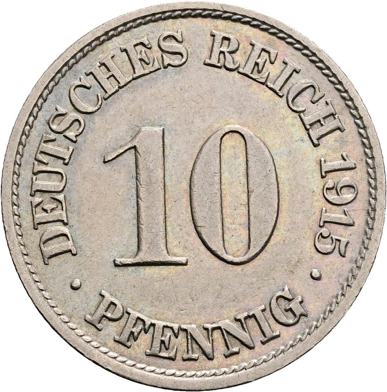 10 Pfennig 1915 A – Vorderseite