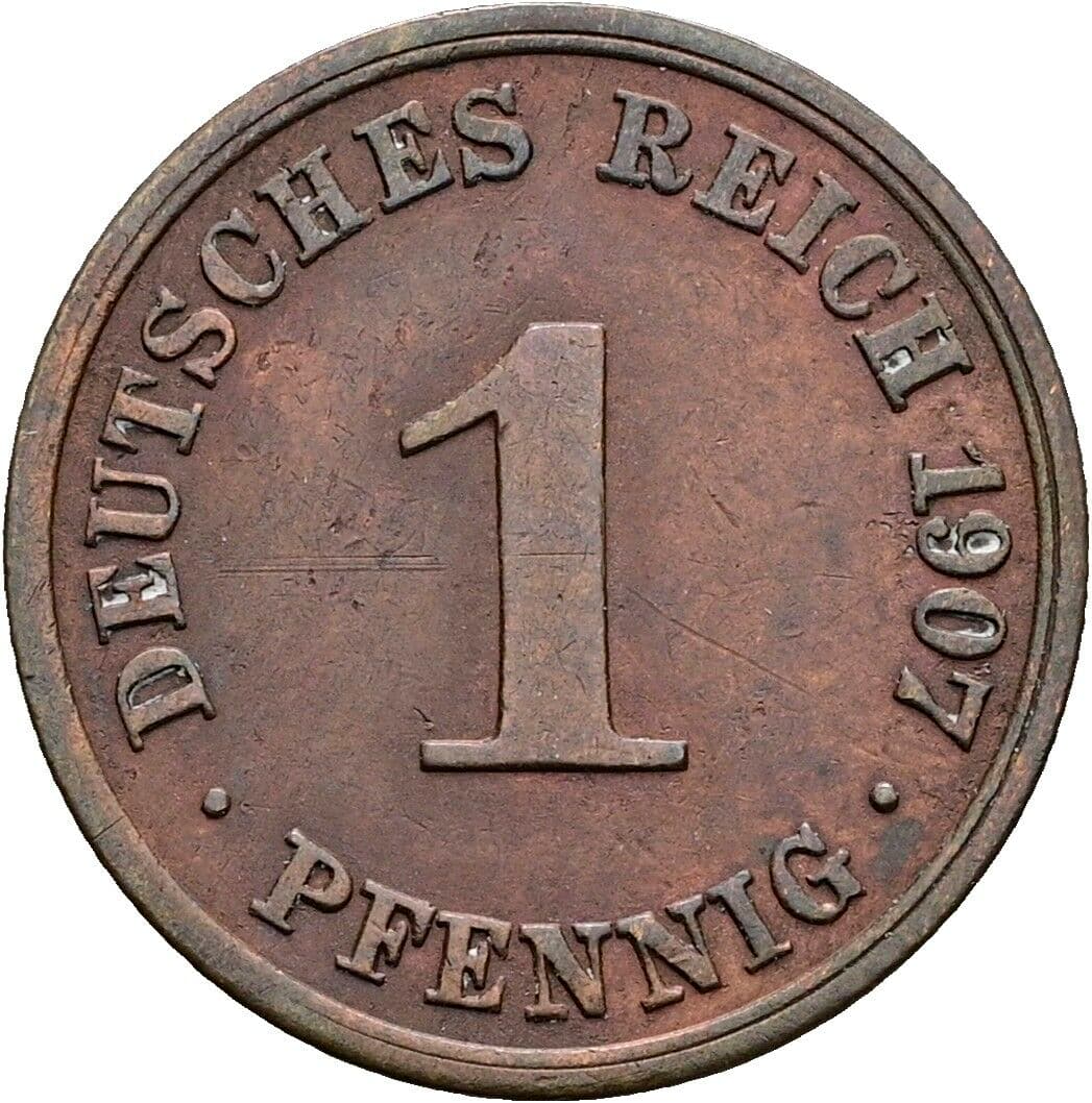 1 Pfennig 1907 A – Vorderseite