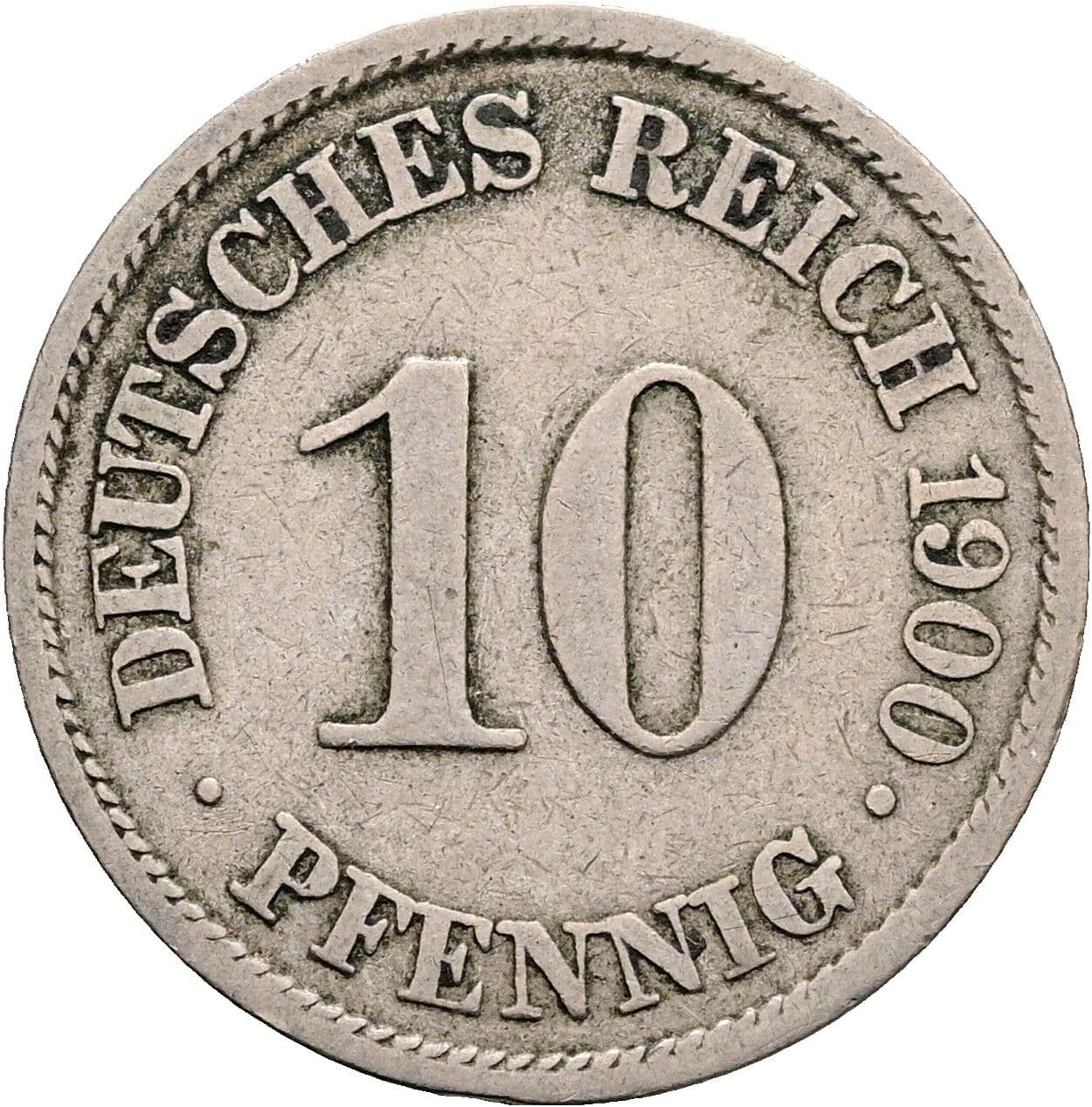 10 Pfennig 1900 A – Vorderseite