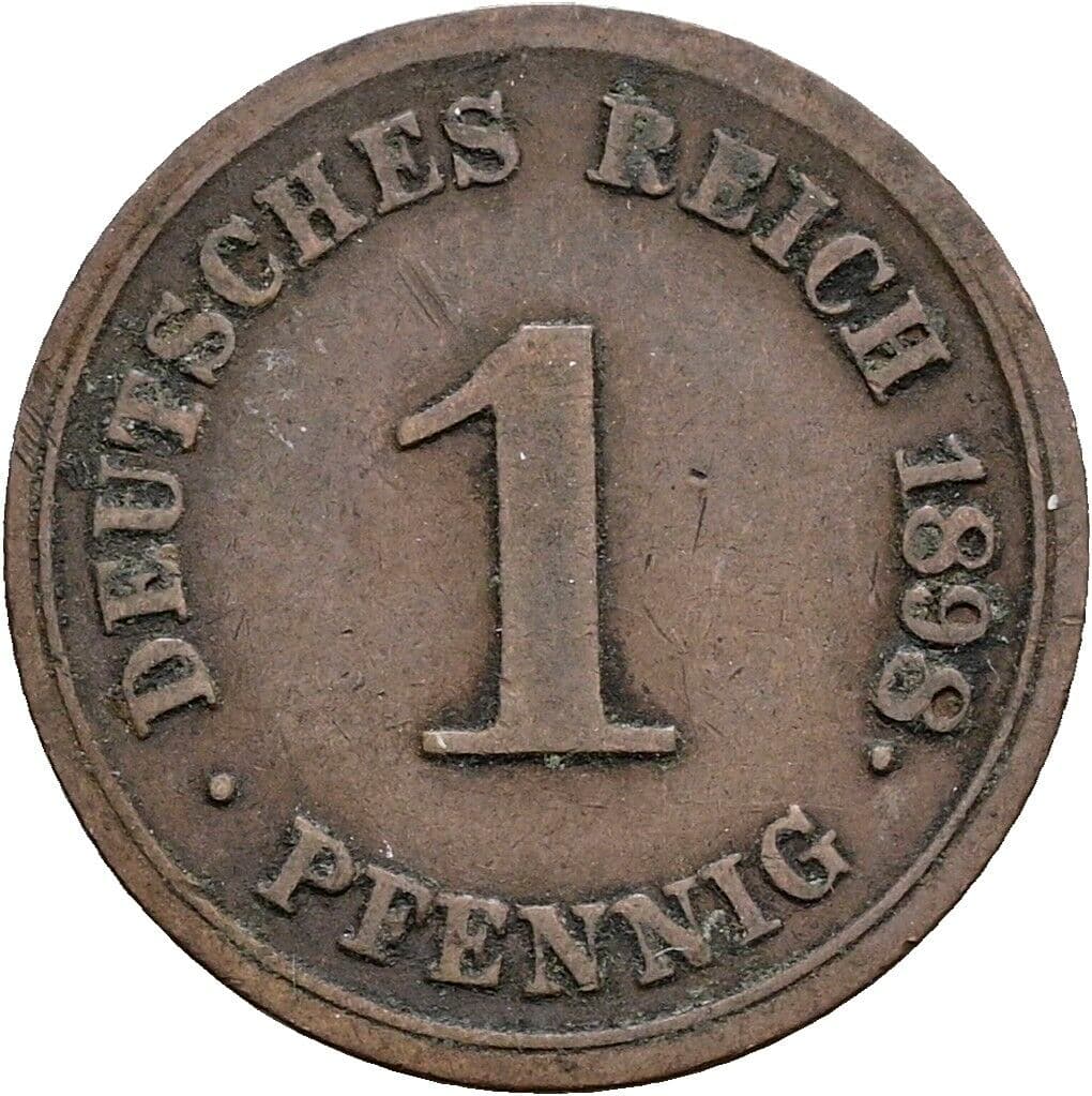 1 Pfennig 1898 G – Vorderseite