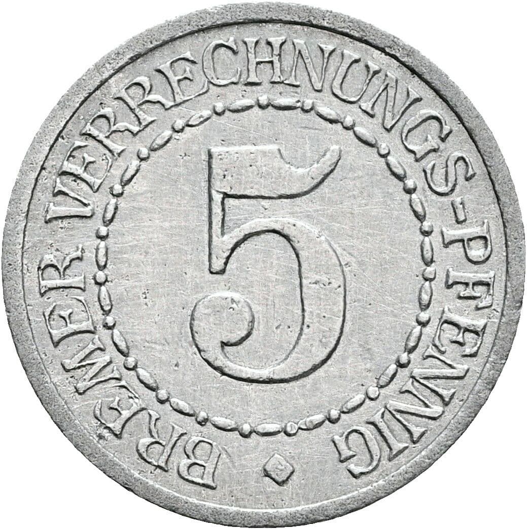 5 Pfennig ohne Jahr – Vorderseite