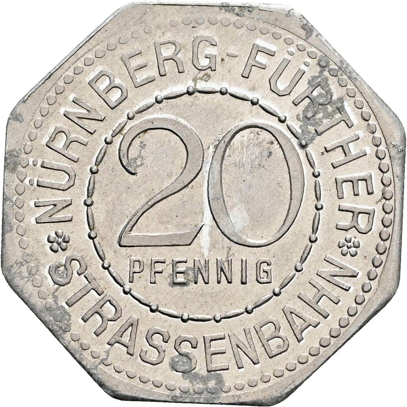 20 Pfennig ohne Jahr – Vorderseite