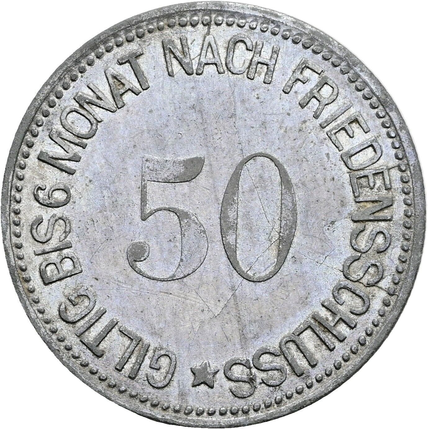 50 Pfennig 1917 – Vorderseite