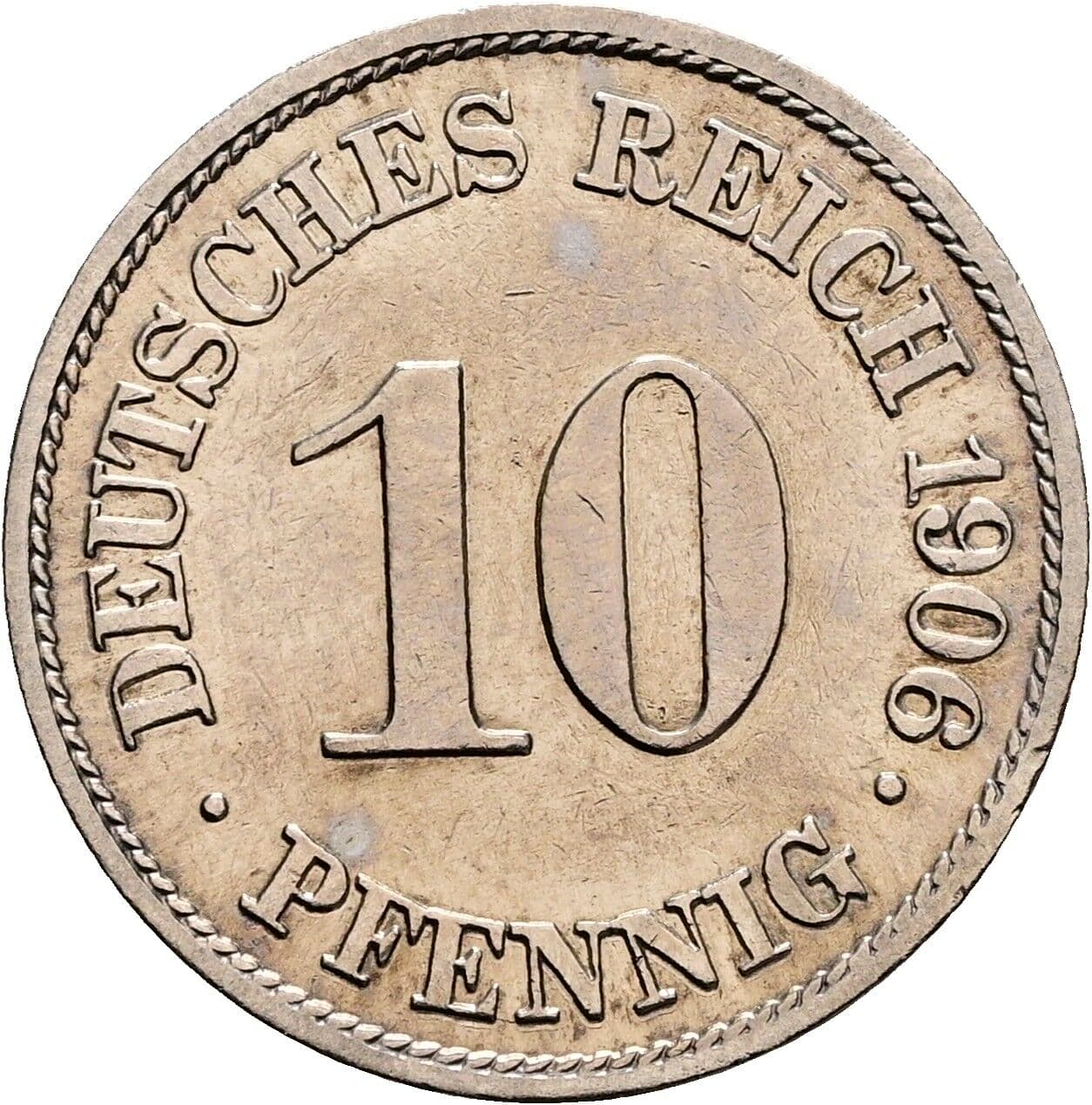 10 Pfennig 1906 A – Vorderseite