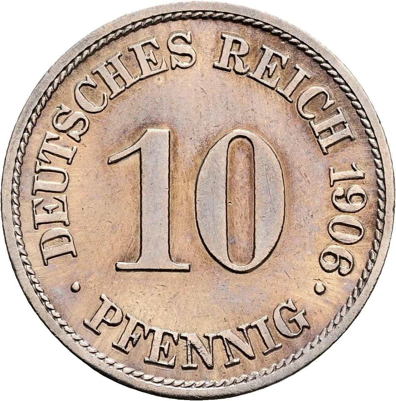 10 Pfennig 1906 A – Vorderseite