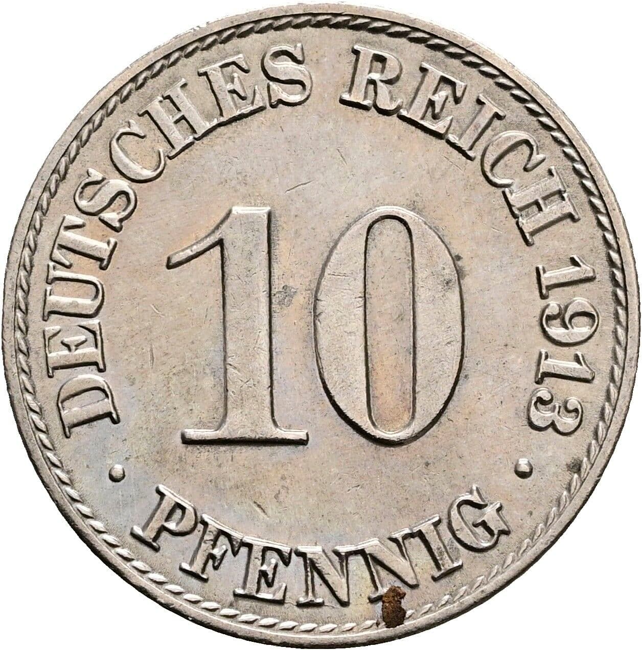 10 Pfennig 1913 A – Vorderseite