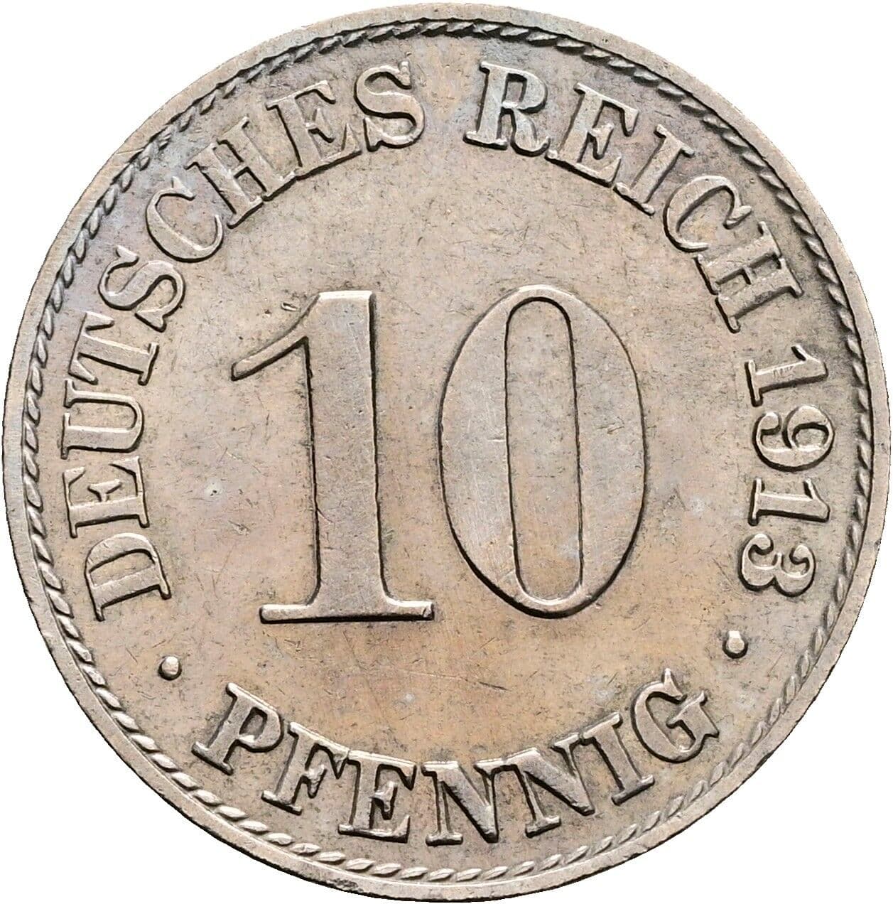 10 Pfennig 1913 A – Vorderseite