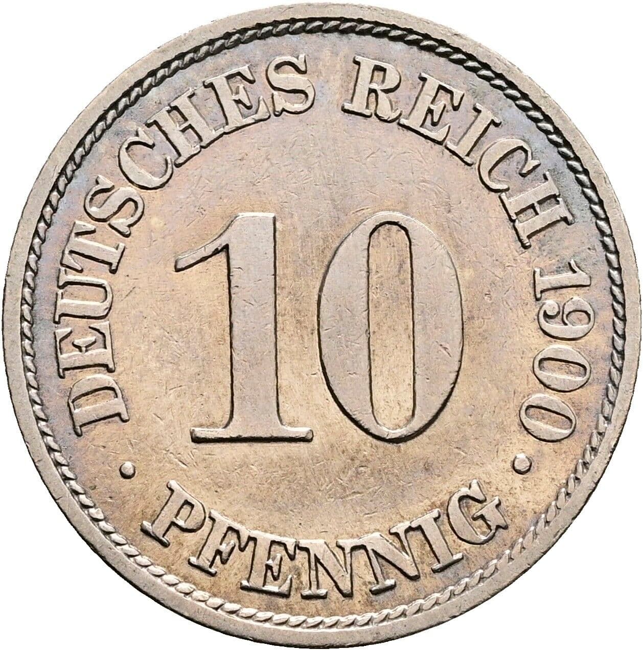 10 Pfennig 1900 A – Vorderseite