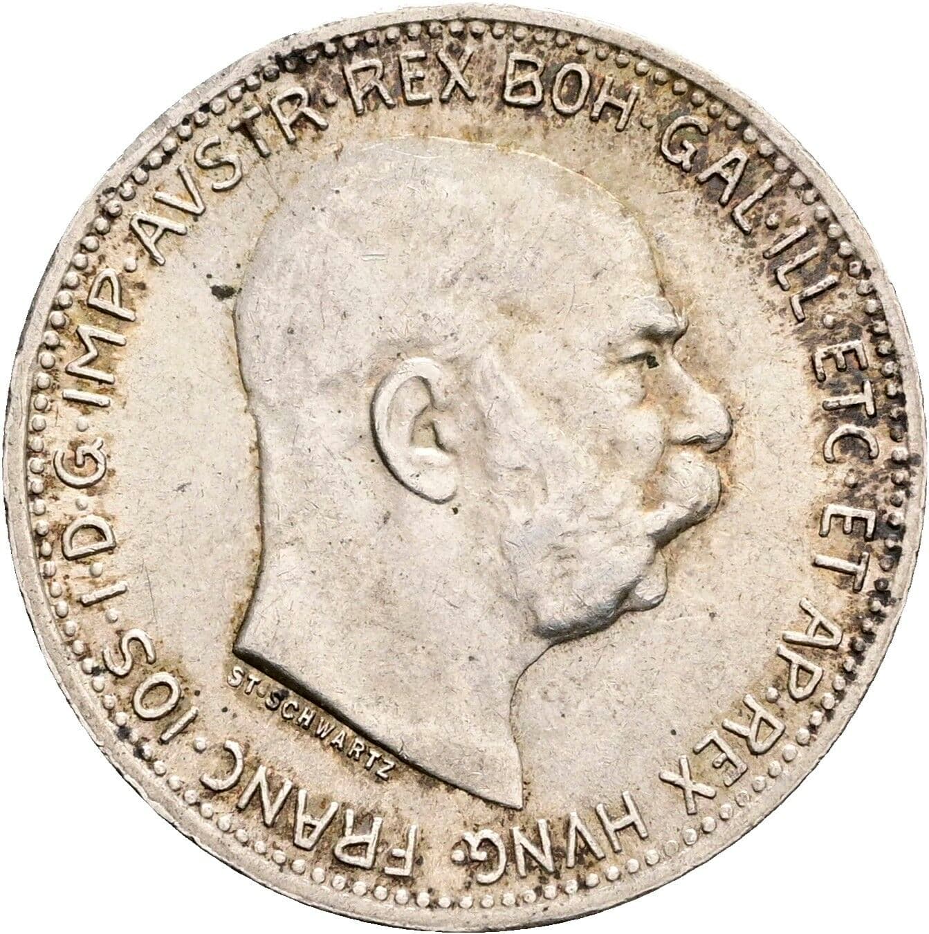 1 Krone Franz Joseph I. 1848-1916 1915 – Vorderseite