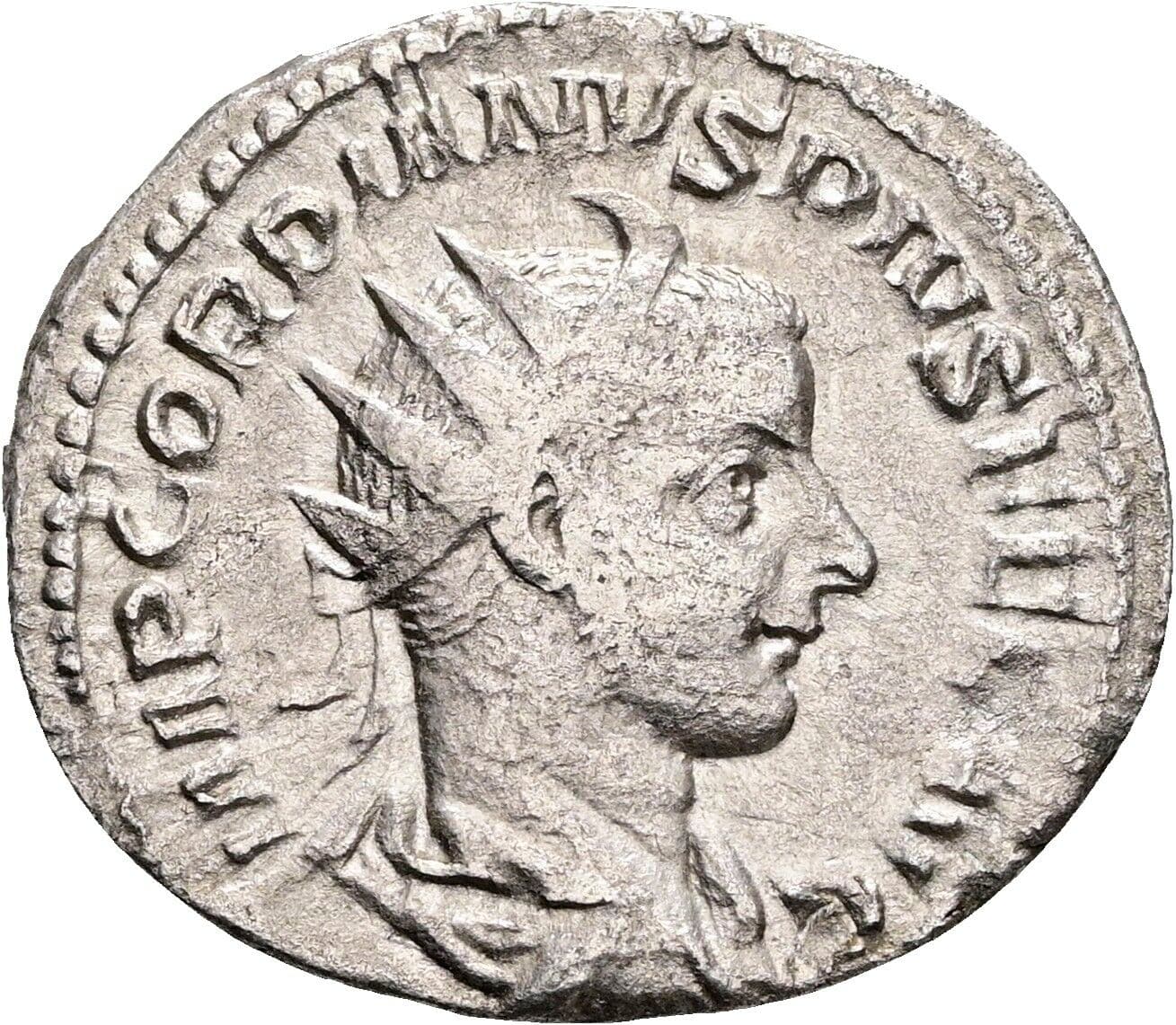 Antoninian Gordianus III. Pius 238-244 AC – Vorderseite